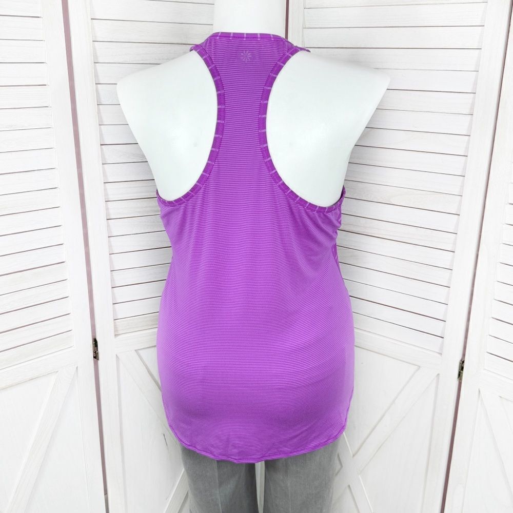 Athleta Chi Multi Stripe Racerback Tank Top Shirt Electric Purple XL - Picture 5 of 13